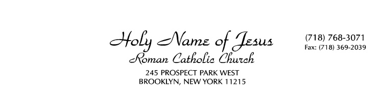 Holy Name of Jesus Parish logo